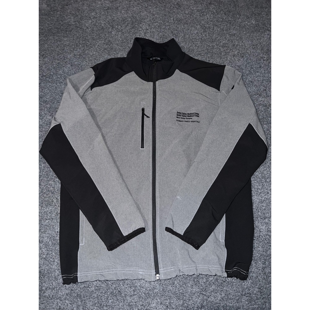 The North Face Mens XL Gray Black Softshell Jacket Jordan Valley Medical Center